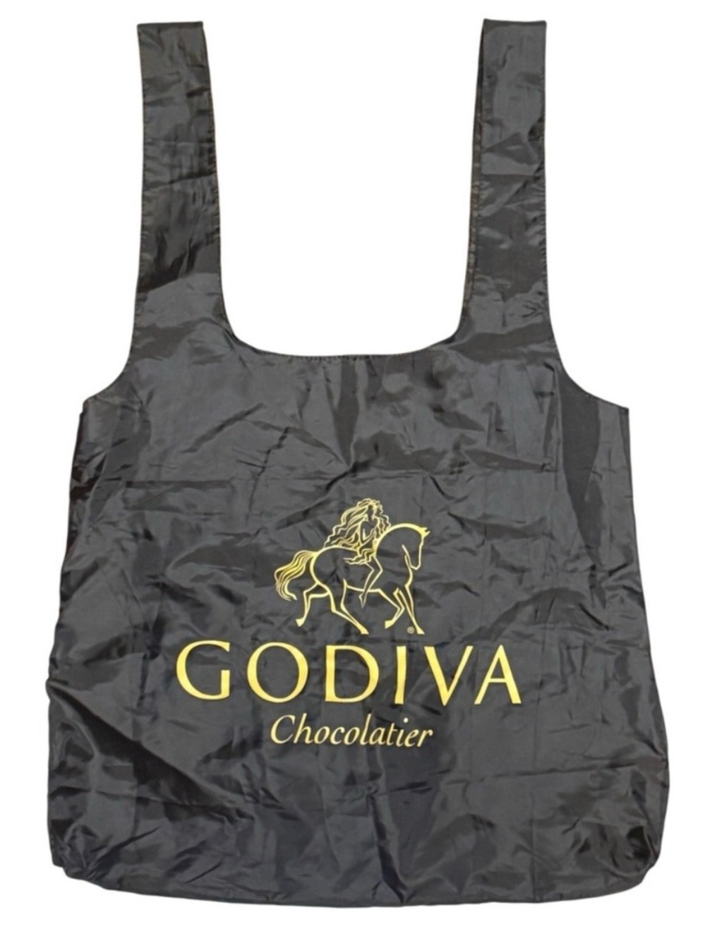 Godiva Tote Bag Foldable into Keychain Pouch Lightweight Reusable Bag Carabiner